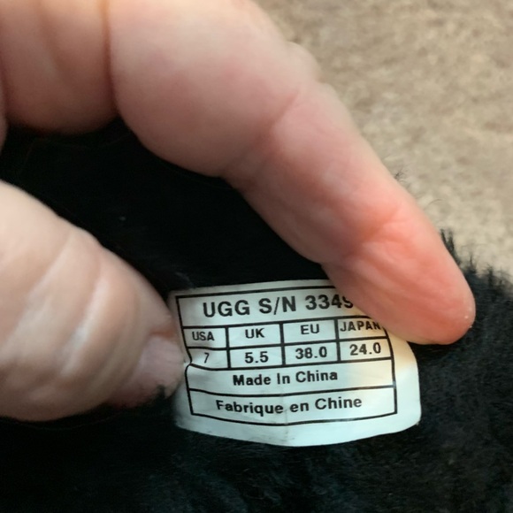 UGG Black Suede Boots with Logo - Picture 7 of 7